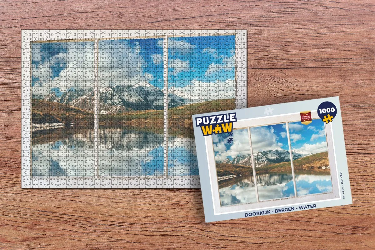 PuzzleWow Bergen Water Legpuzzel 1000 Stuks - Multicolor