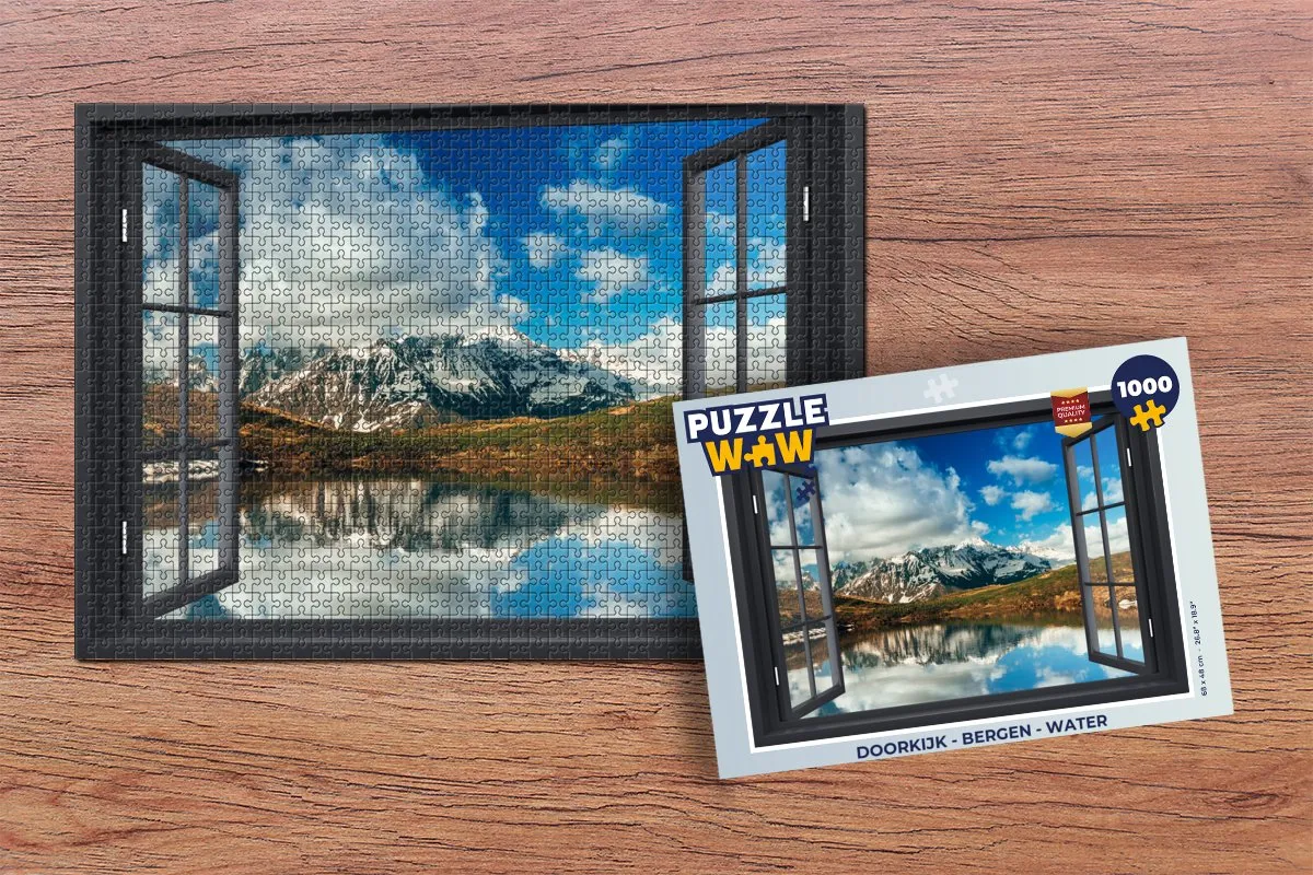 PuzzleWow Bergen Water Legpuzzel 1000 Stuks - Multicolor
