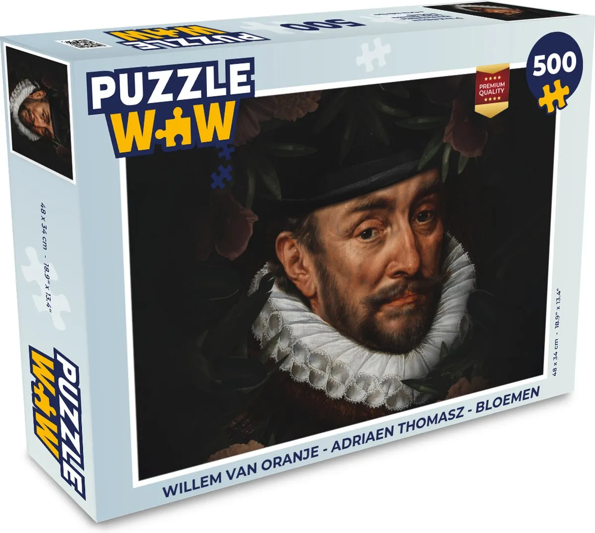 PuzzleWow Willem van Oranje Legpuzzel 500 Stuks - Multicolor