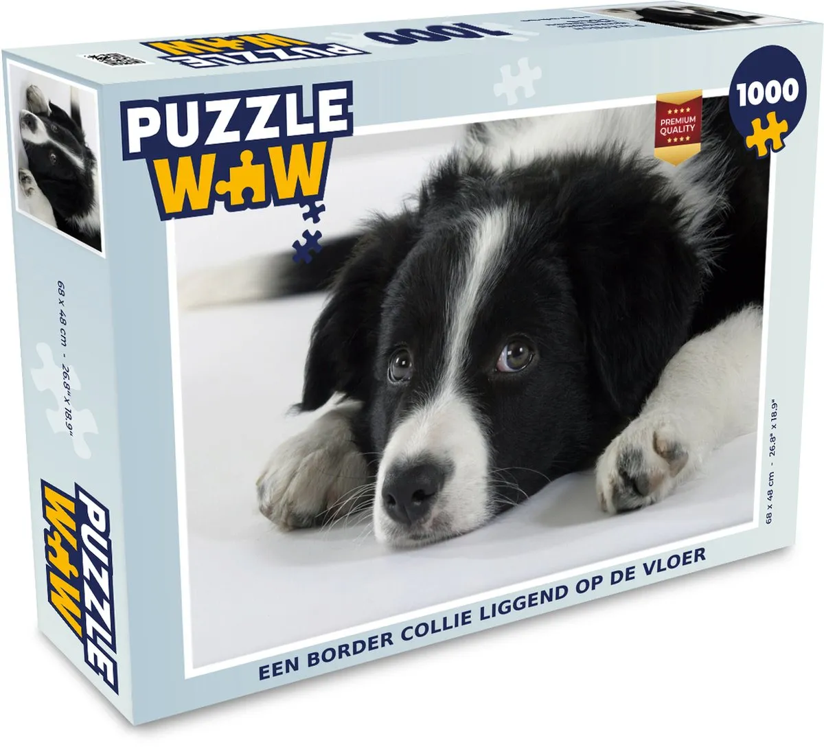 PuzzleWow Border Collie Legpuzzel 1000 Stuks