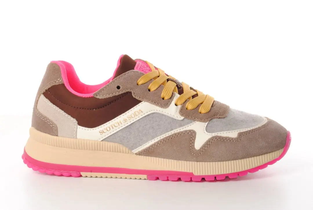 Scotch & Soda Vivi Sneakers Laag - Taupe - Maat 40 - afbeelding 2 van 6