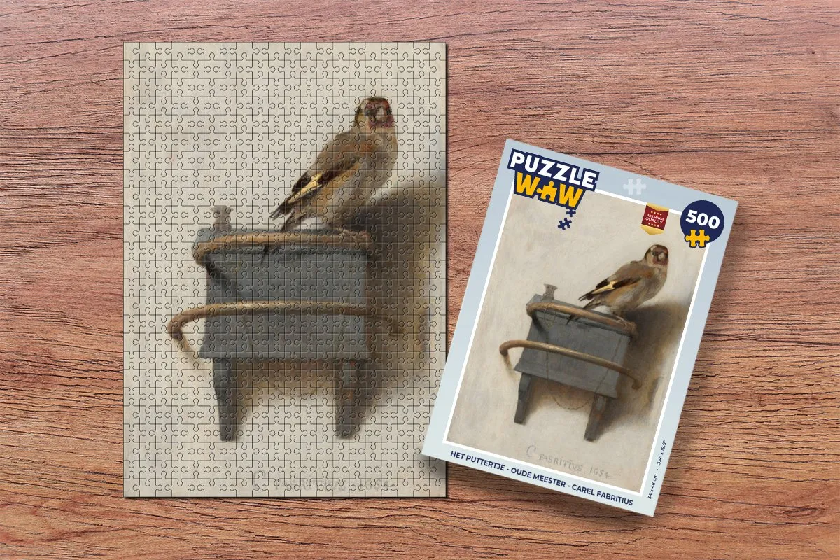 PuzzleWow Het Puttertje Legpuzzel 500 Stuks - Carel Fabritius - Multicolor