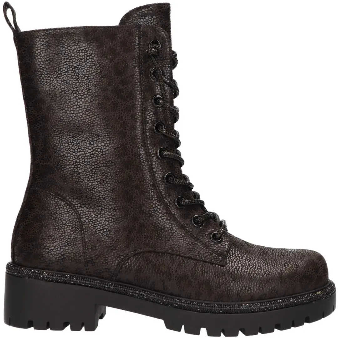 La Strada Bootie Zwart Leopard Synthetisch