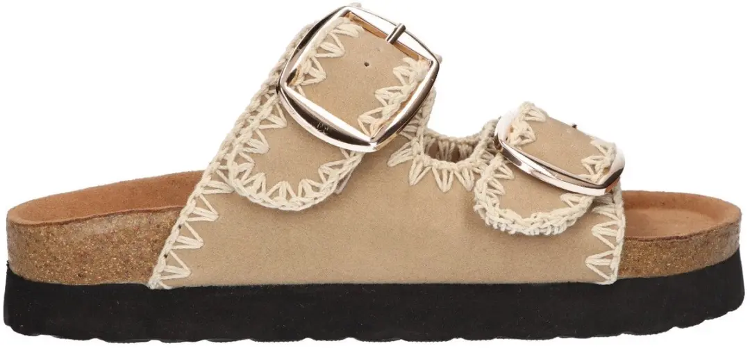 La Strada Slipper Beige Textiel