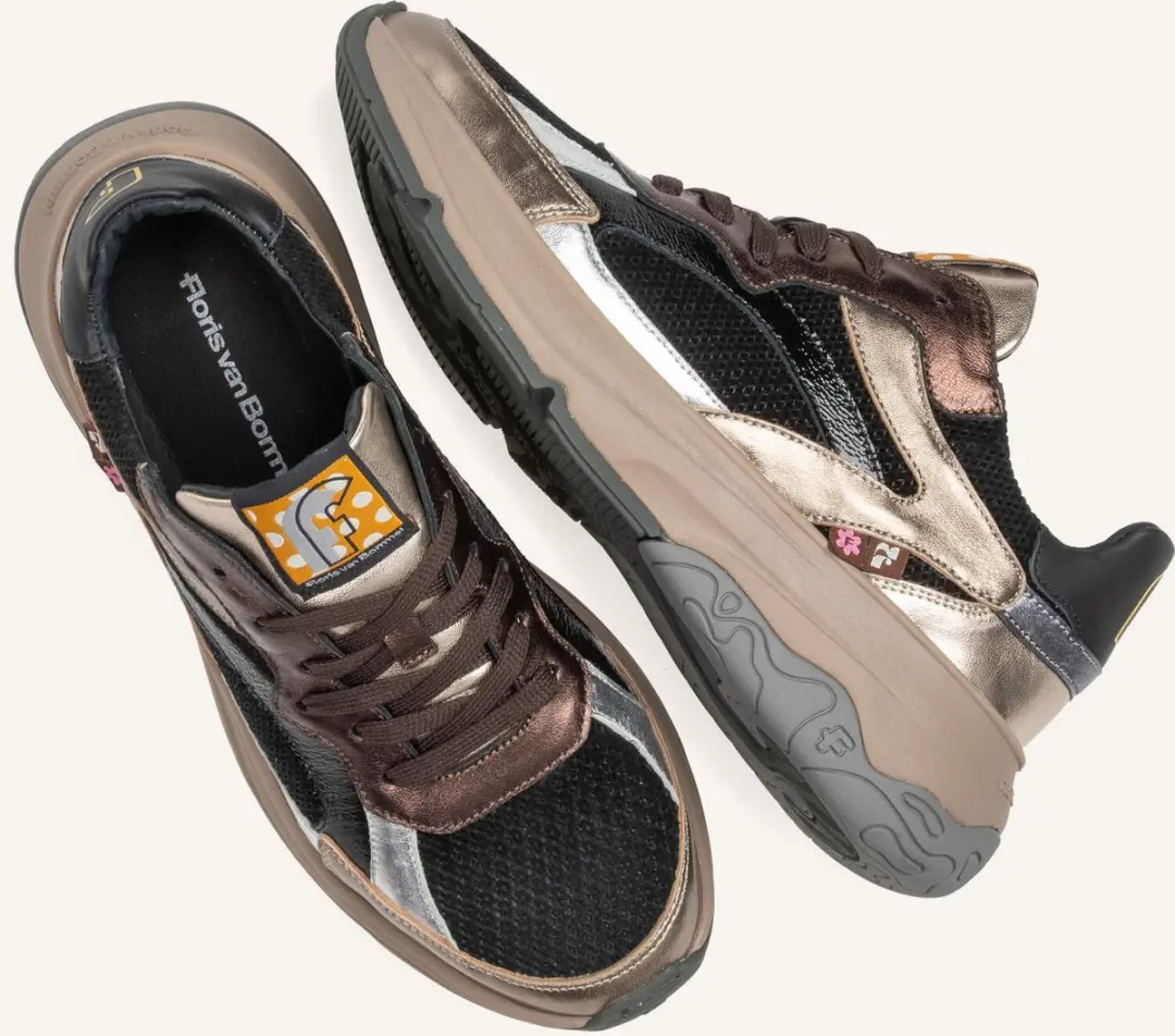 Floris van Bommel Holli Sneakers Sfw-10141 - Leer - Dames - Brons - Maat 41