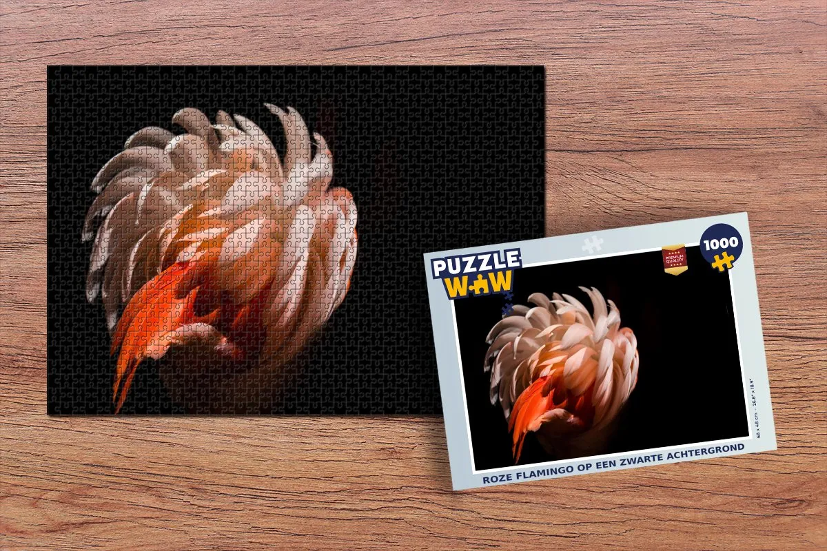 PuzzleWow Flamingo Legpuzzel 1000 Stuks - Multicolor