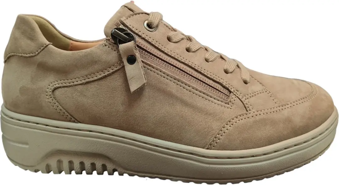 Hartjes 162.1709/20 26.00 K Beige Nubuck Dames Veterschoenen