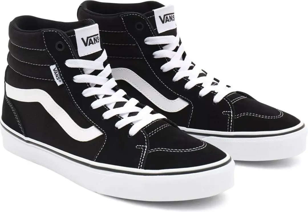 VANS MN Filmore Hi (SUEDE/CANVAS)BLACK/WHITE -Maat 44