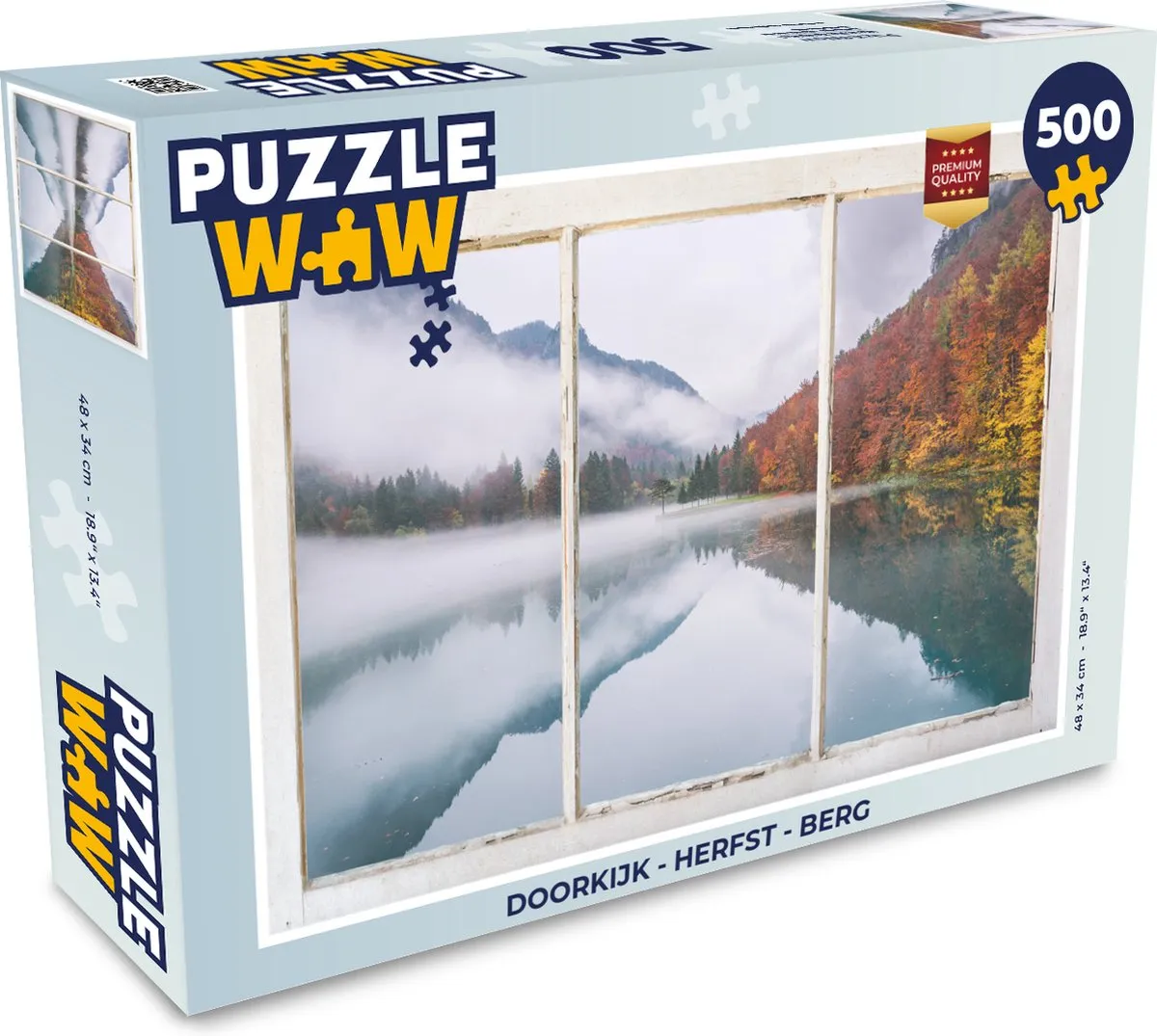 PuzzleWow Herfst Berg Legpuzzel 500 Stuks - Multicolor