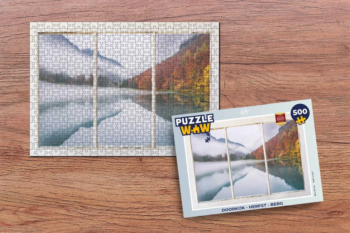 PuzzleWow Herfst Berg Legpuzzel 500 Stuks - Multicolor