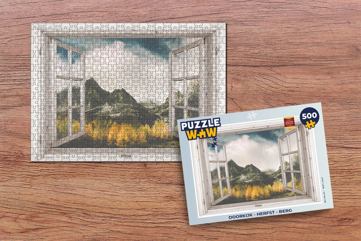 PuzzleWow Herfst Berg Legpuzzel 500 Stuks - Multicolor