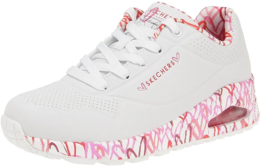 Skechers Uno Loving Love 111203 Sneakers - 36 - Wit/Rozig