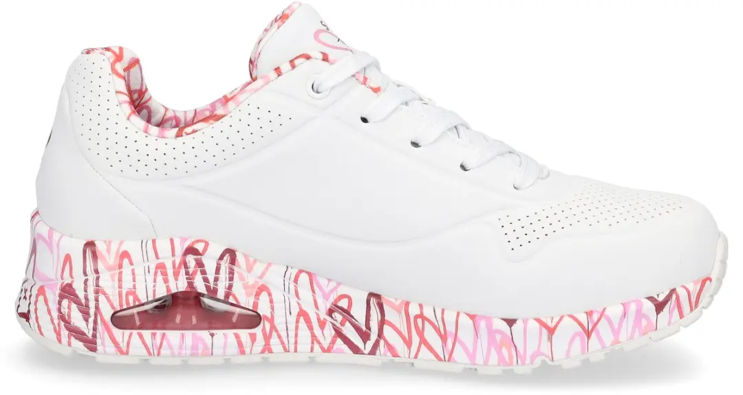 Skechers Uno Loving Love 111203 Sneakers - 36 - Wit/Rozig