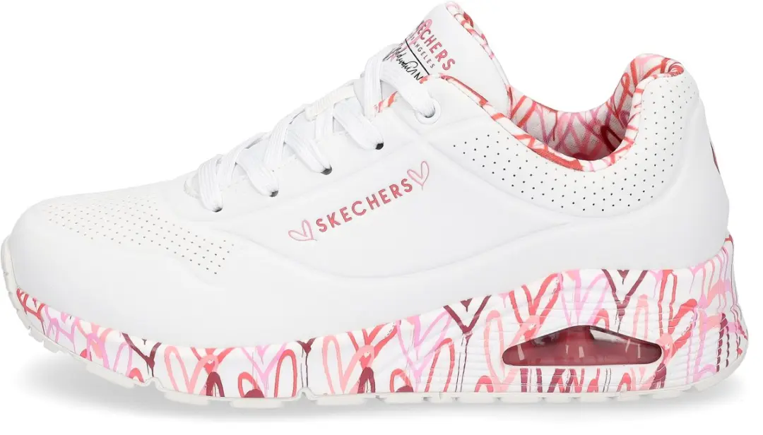 Skechers Uno Loving Love 111203 Sneakers - 36 - Wit/Rozig