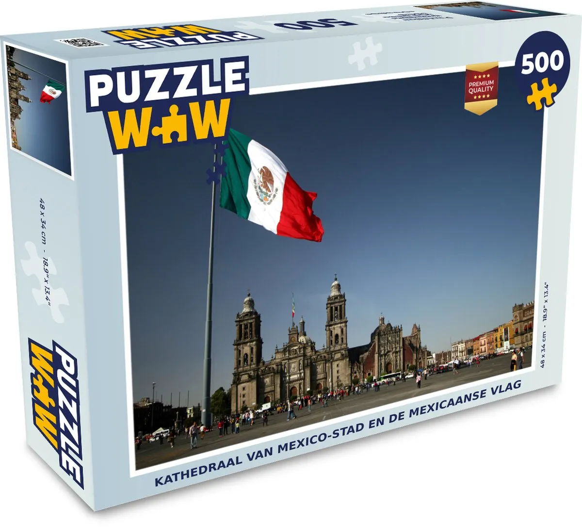 PuzzleWow Legpuzzel Kathedraal van Mexico-stad 500 Stuks