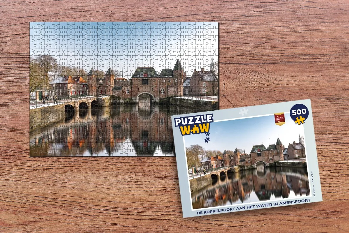 PuzzleWow Legpuzzel De Koppelpoort Amersfoort 500 Stuks - Multicolor