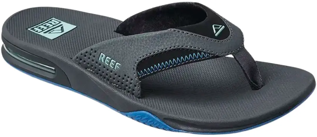 Reef Fanning gunmetal/Ocean Heren Slippers