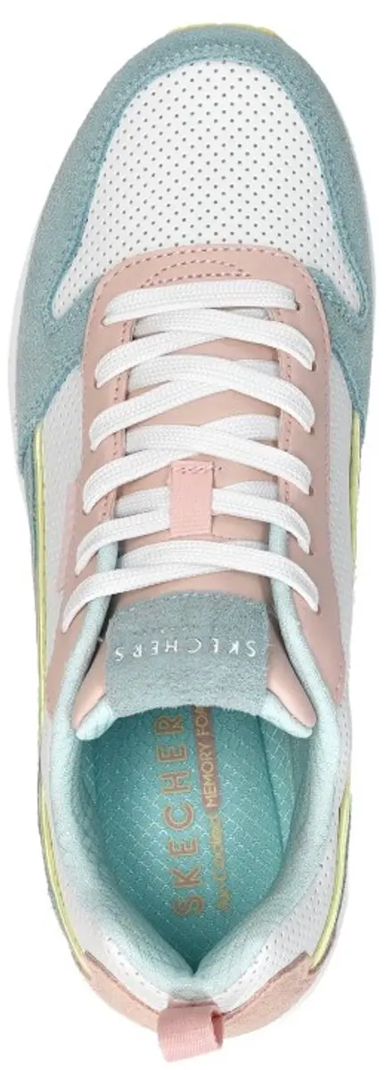 Skechers Uno 2 Much Fun Dames Sneakers - Blauw Suede - afbeelding 5 van 6