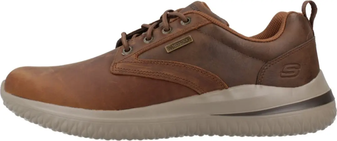 Skechers Delson 3.0 Leren Schoenen 210661-CDB - Bruin