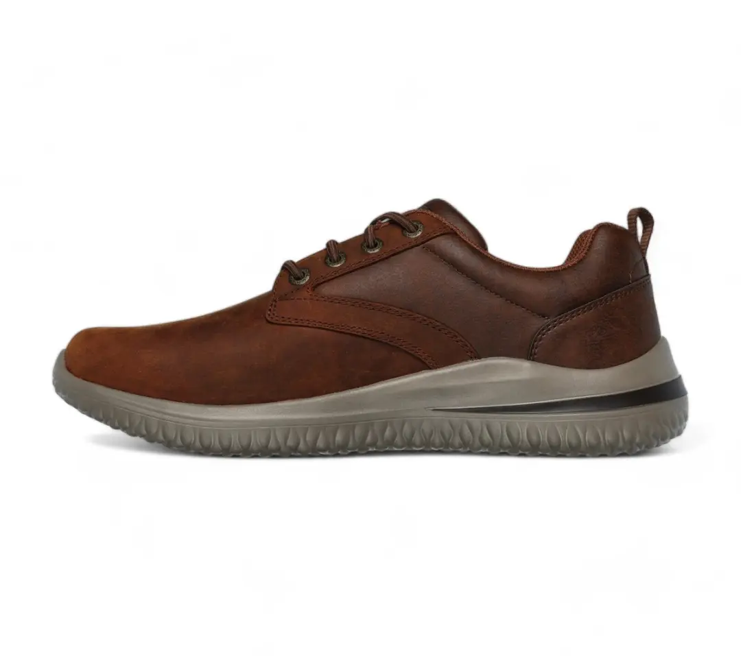 Skechers Delson 3.0 Leren Schoenen 210661-CDB - Bruin - afbeelding 6 van 6