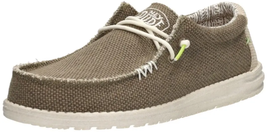 HEYDUDE Wally Braided Instappers - Groen Canvas 40