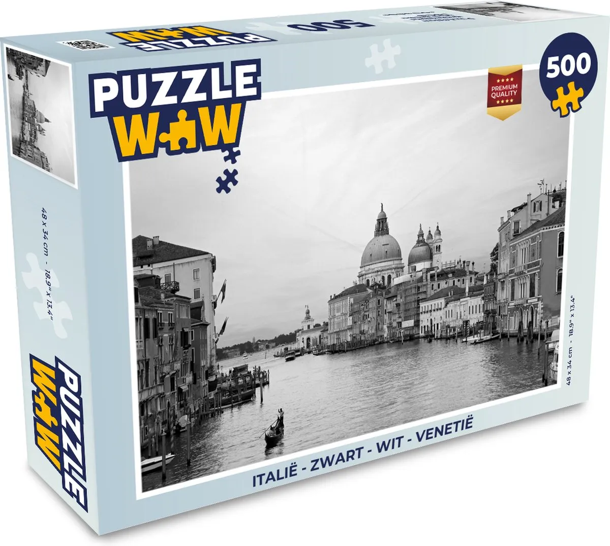 PuzzleWow Italië Legpuzzel 500 Stuks - Multicolor