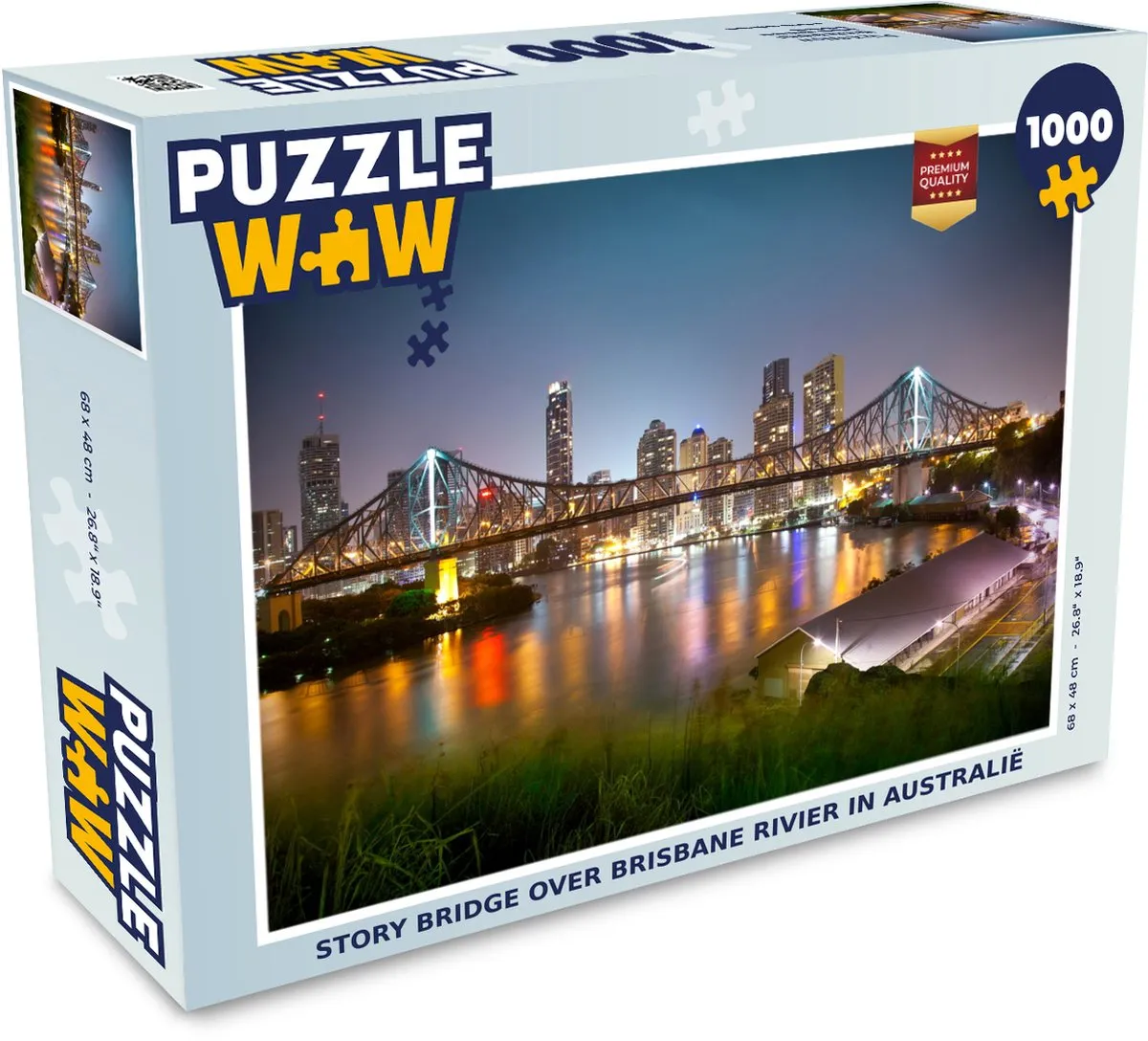 PuzzleWow Legpuzzel Brisbane Rivier 1000 Stuks