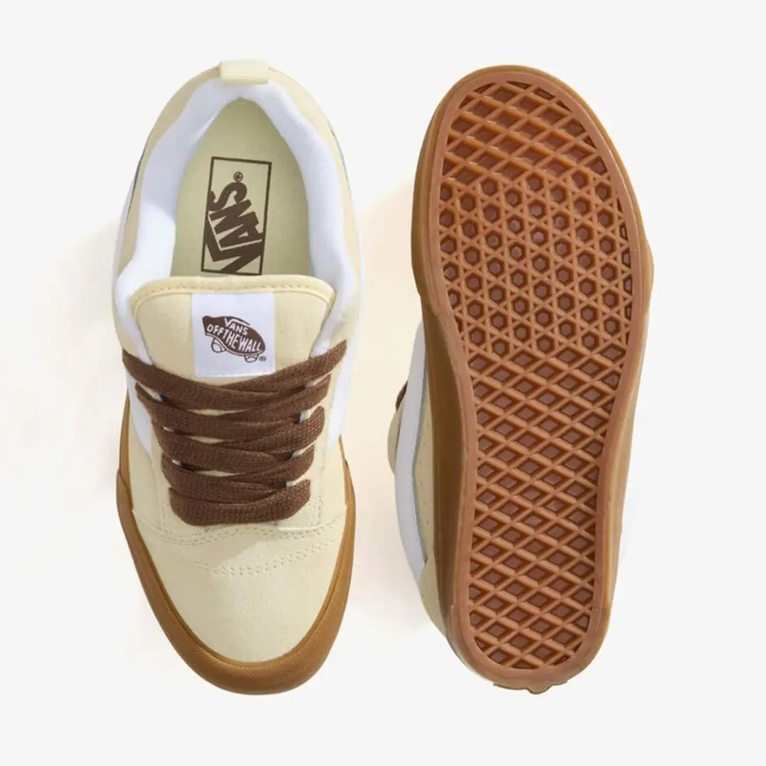 Vans Knu Skool Sneakers - Geel Bruin - Maat 40 - afbeelding 3 van 6