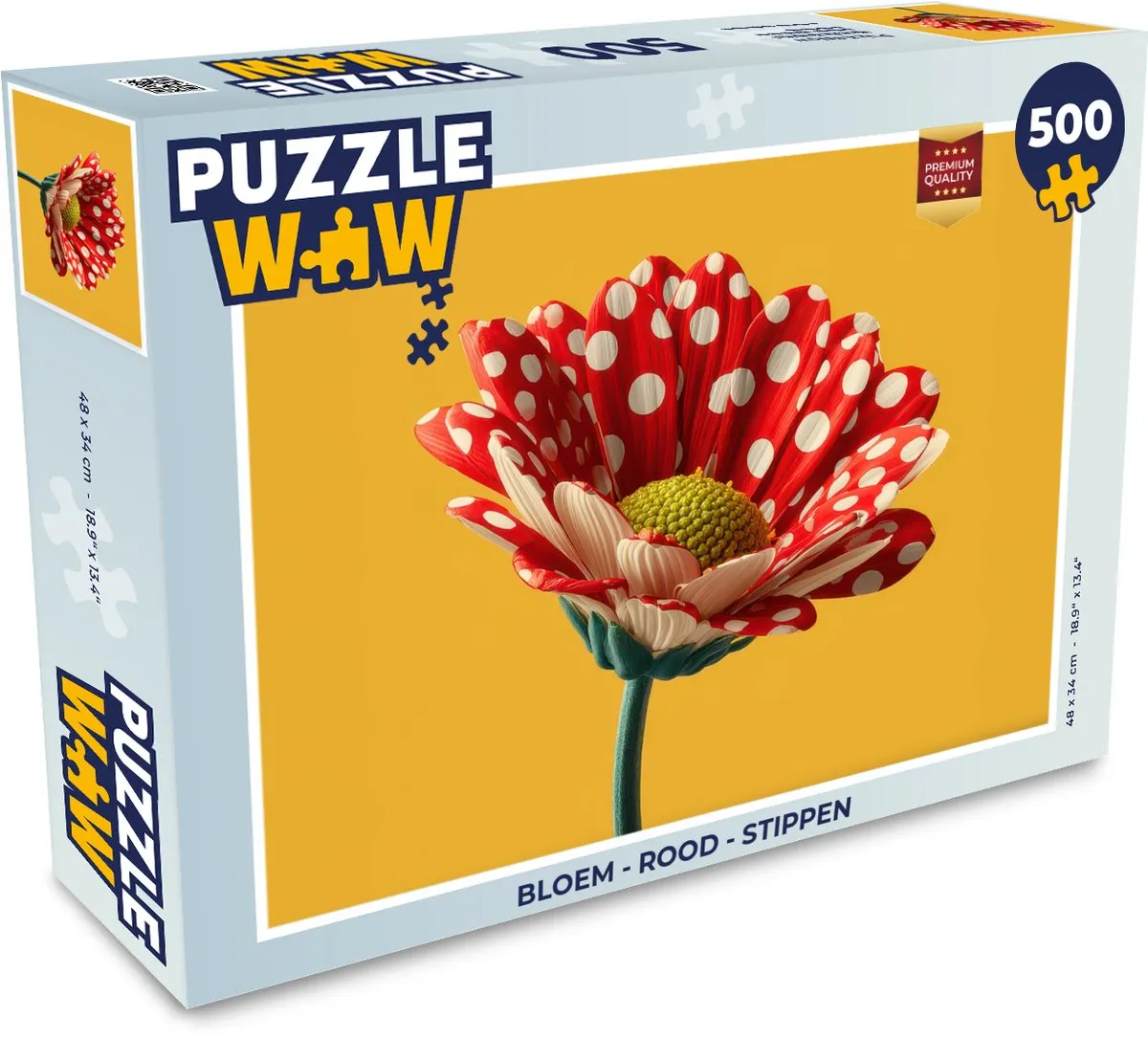 PuzzleWow Bloem Stippen Legpuzzel 500 Stuks - MPN 8721406851486