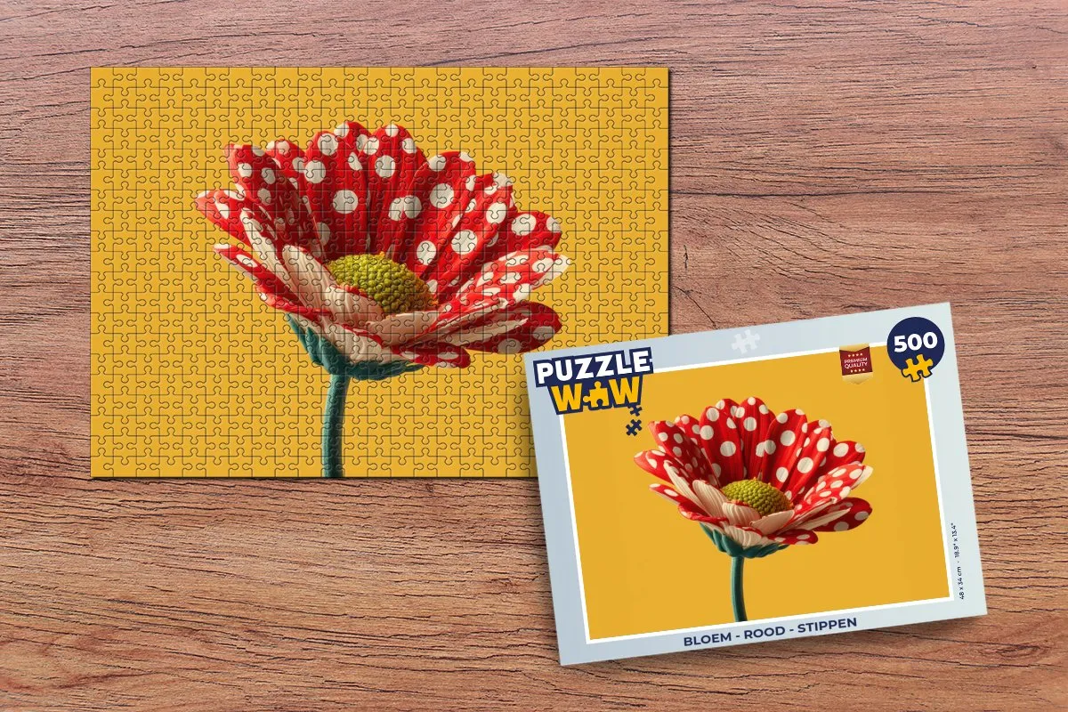 PuzzleWow Bloem Stippen Legpuzzel 500 Stuks - MPN 8721406851486