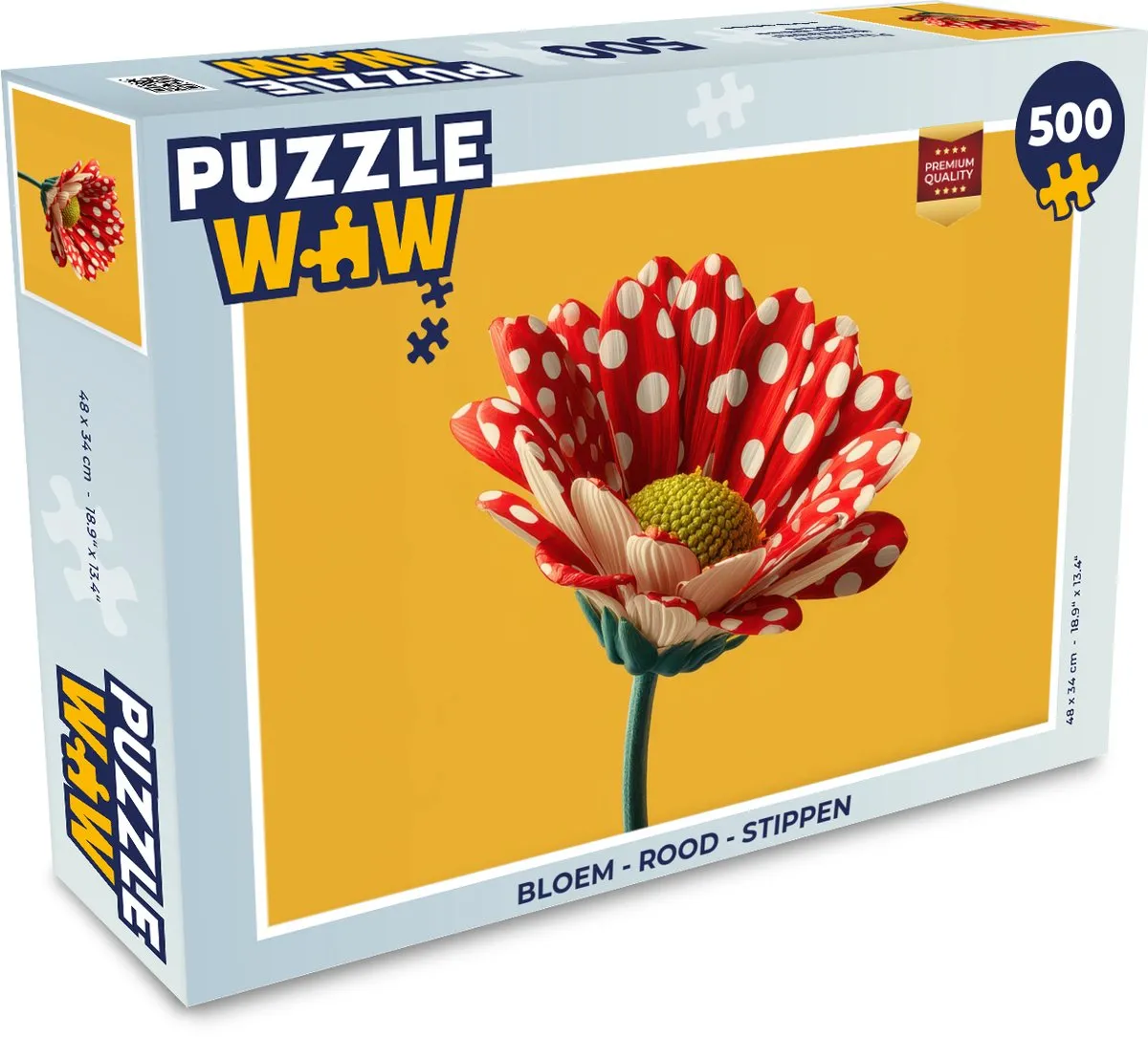 PuzzleWow Bloem Stippen Legpuzzel 500 Stuks - MPN 8721406851486