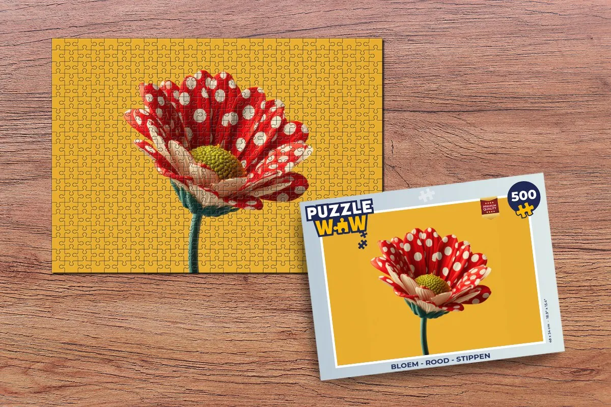 PuzzleWow Bloem Stippen Legpuzzel 500 Stuks - MPN 8721406851486