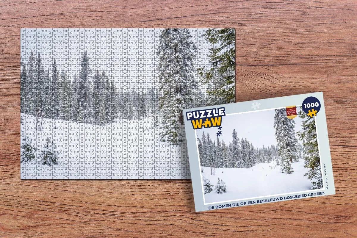 PuzzleWow Legpuzzel 1000 Stuks - Kerstbos Multicolor
