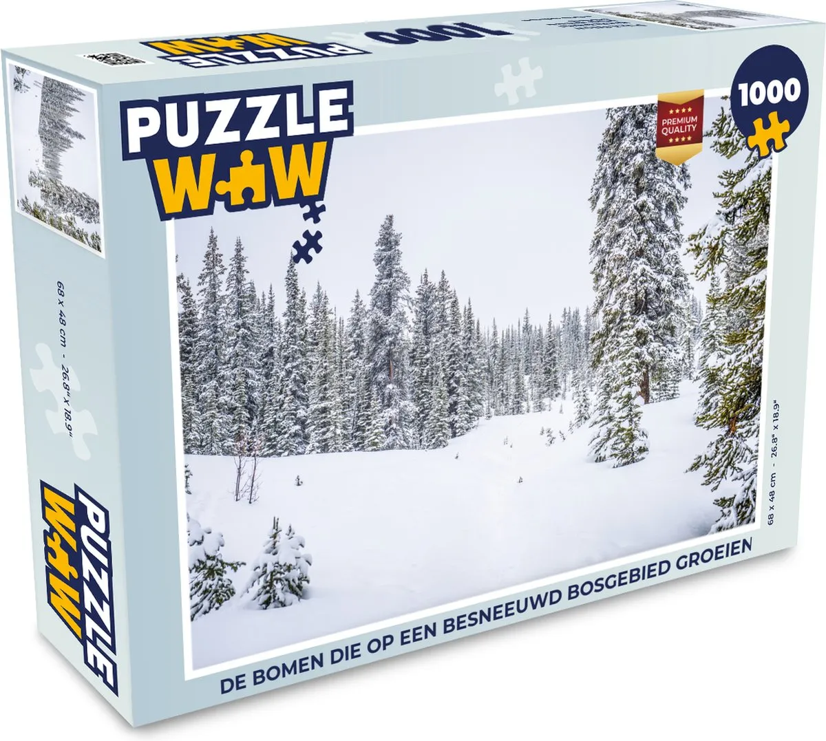 PuzzleWow Legpuzzel 1000 Stuks - Kerstbos Multicolor