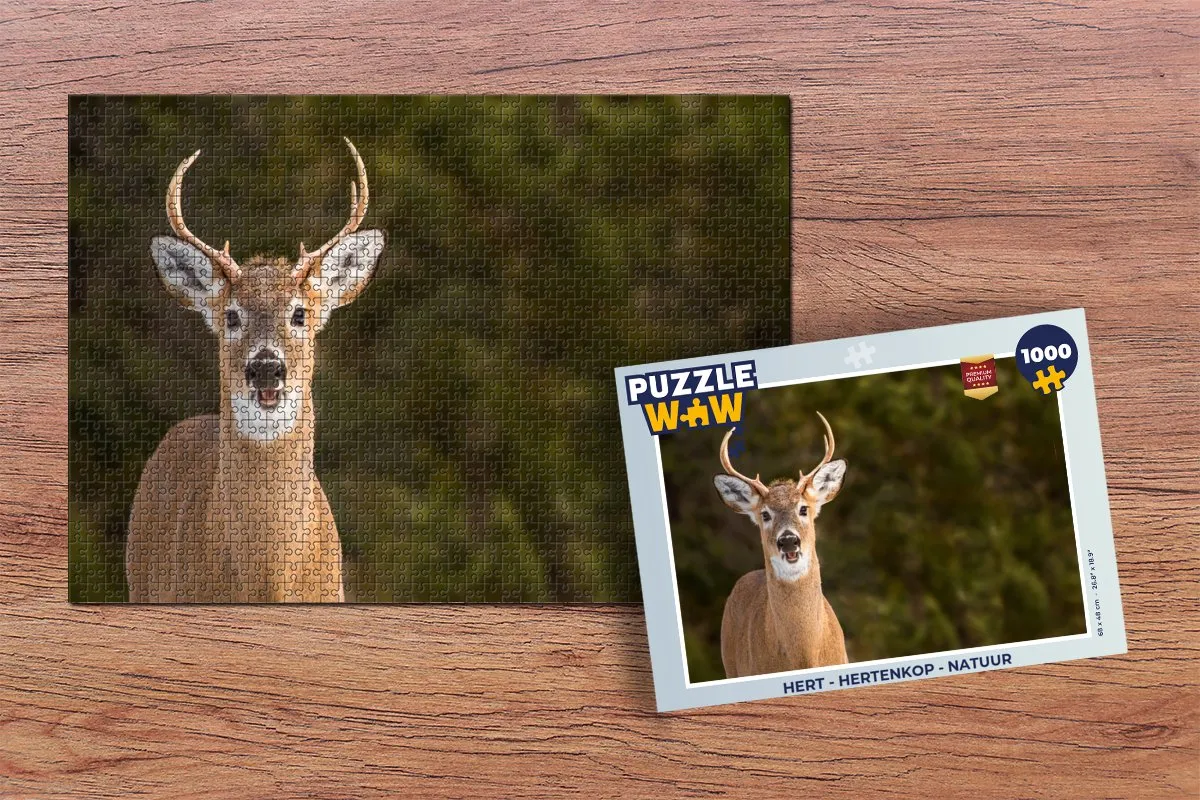 PuzzleWow Hert Legpuzzel 1000 Stuks - Multicolor