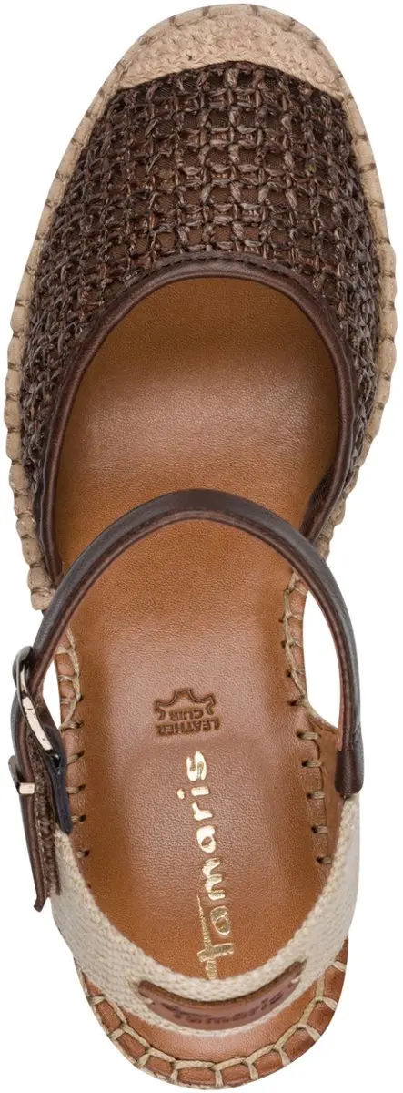 Tamaris Sandalen Touwzool Sandalen Touwzool - Donkerbruin - Maat 36 - afbeelding 4 van 6