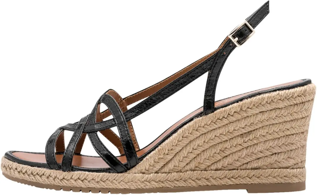 Tamaris Dames Sandalen Compensé 36 - Zwart