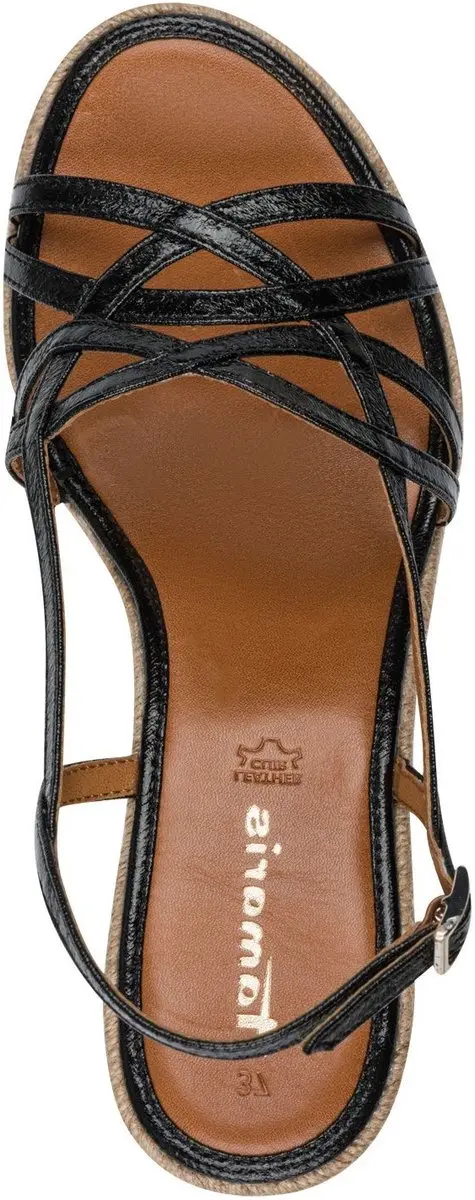 Tamaris Dames Sandalen Compensé 36 - Zwart