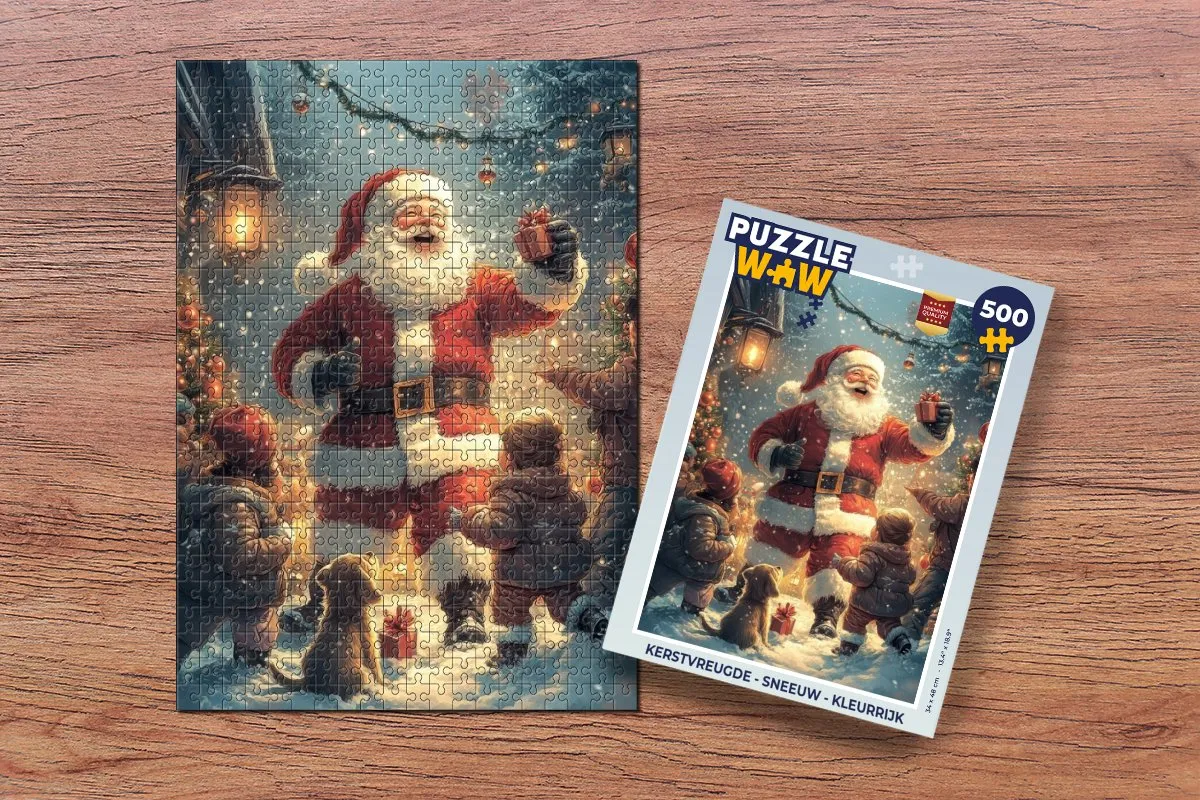 PuzzleWow Kerstvreugde 1000 Stuks Puzzle - Kleurrijk