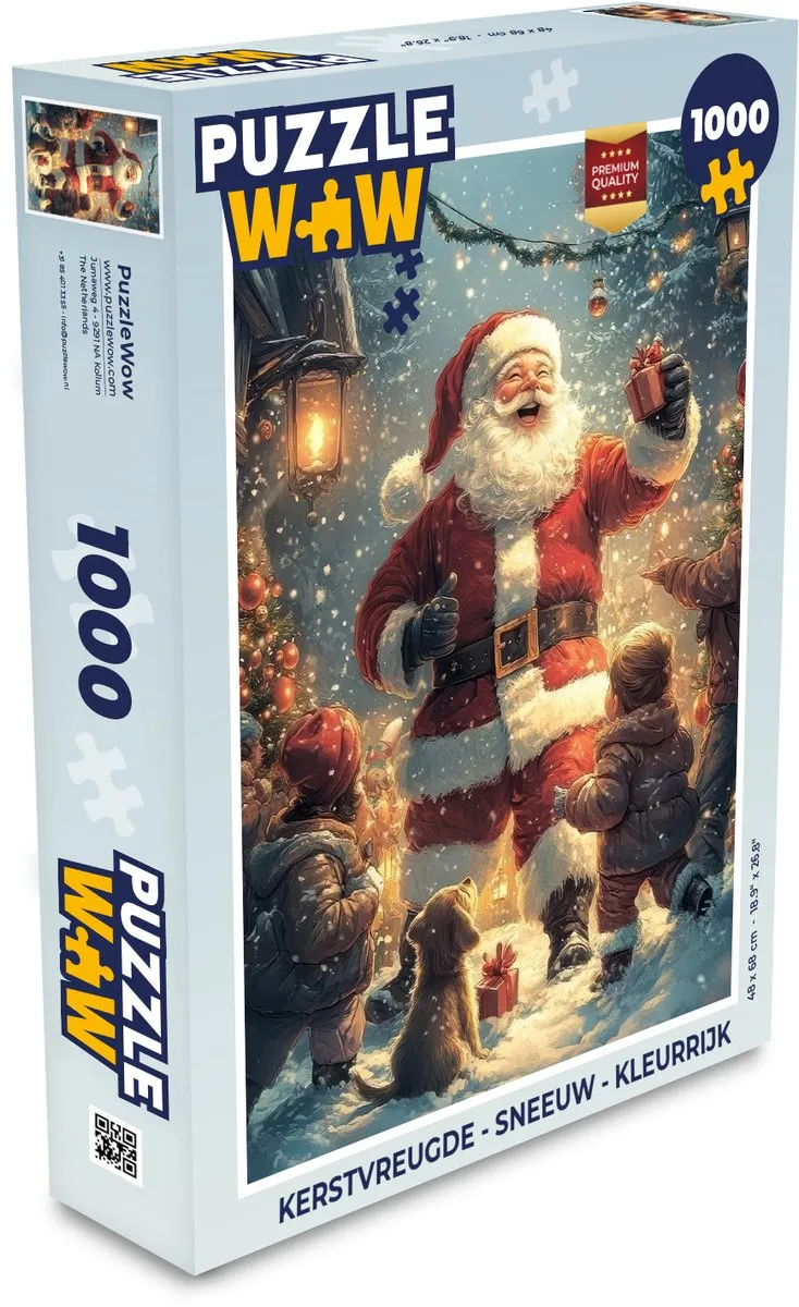 PuzzleWow Kerstvreugde 1000 Stuks Puzzle