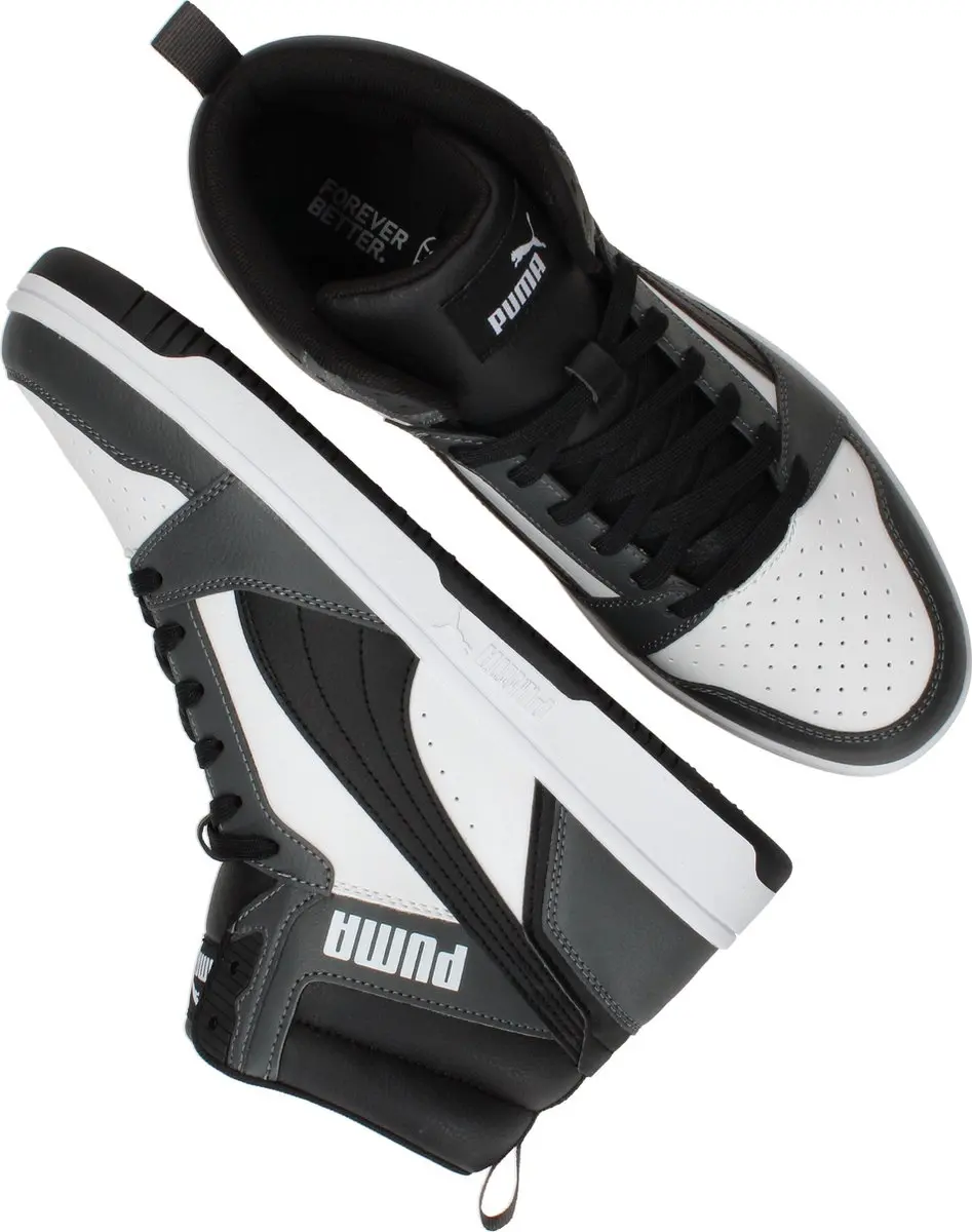 PUMA Rebound v6 Sneakers 47 - Wit/Zwart/Grijs - afbeelding 6 van 6