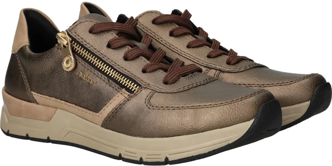 Rieker Dames Sneakers Goud - Maat 37