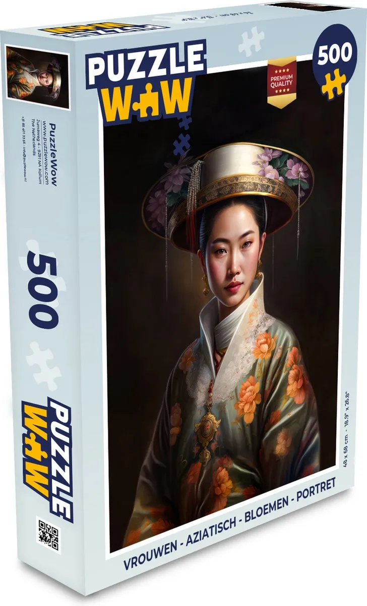 PuzzleWow Bloemen Portret Legpuzzel 500 Stuks