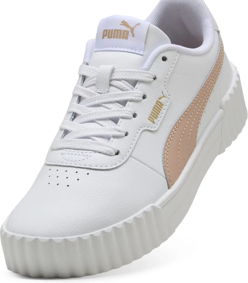 PUMA Carina 3.0 Dames Sneakers - 38.5 - Witte/Rozekwarts/Gouden - afbeelding 6 van 6