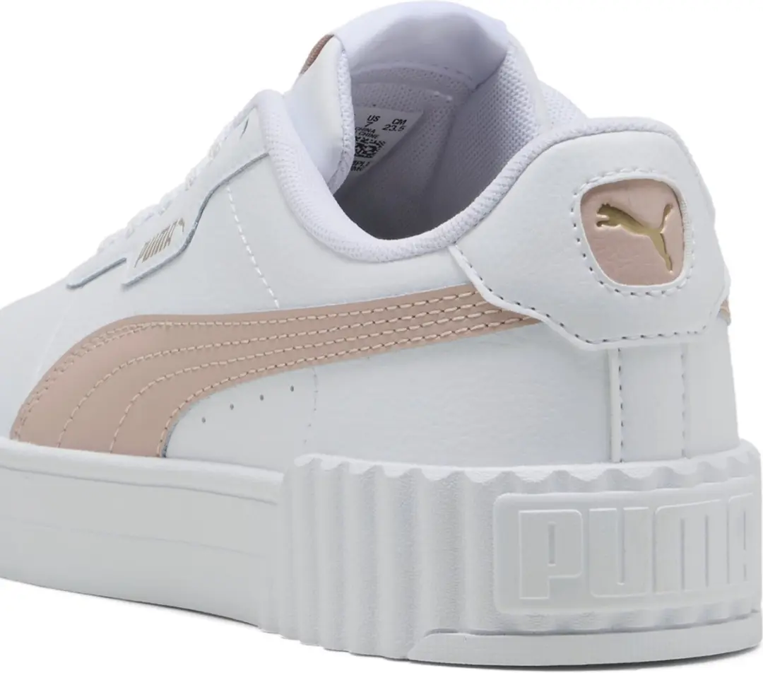 PUMA Carina 3.0 Dames Sneakers - 38.5 - Witte/Rozekwarts/Gouden - afbeelding 2 van 6