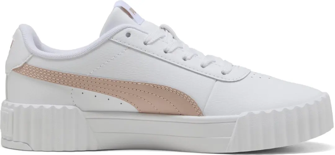 PUMA Carina 3.0 Dames Sneakers - 38.5 - Witte/Rozekwarts/Gouden - afbeelding 5 van 6