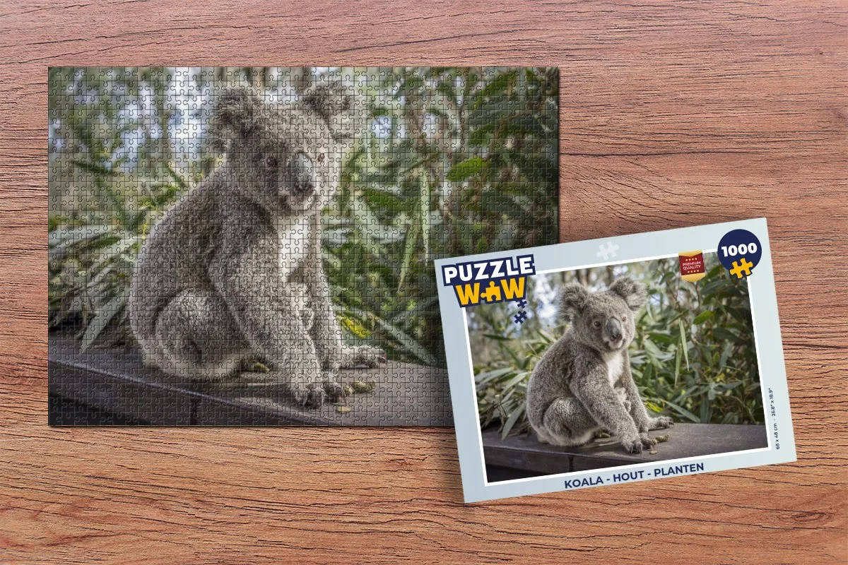 PuzzleWow Koala Legpuzzel 1000 Stuks - Multicolor