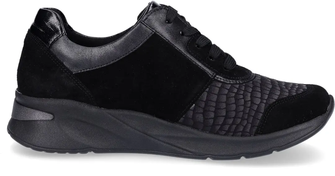 Wäldlaufer Dilara 715H02-400-001 Dames Veterschoenen - Zwart - Maat 38