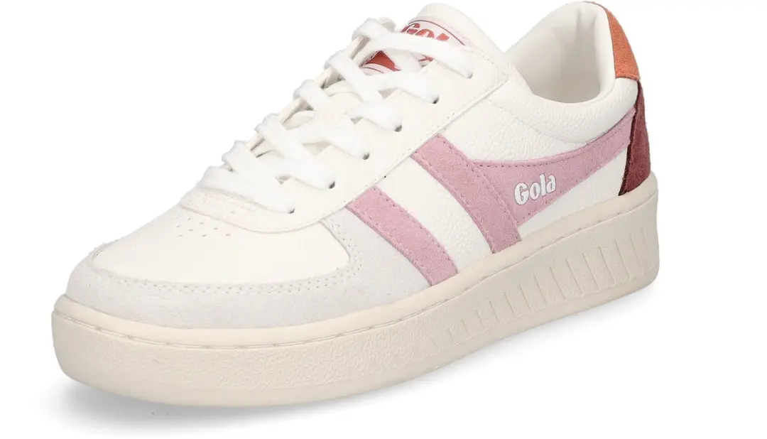Gola damessneaker Grandslam Trident wit roze