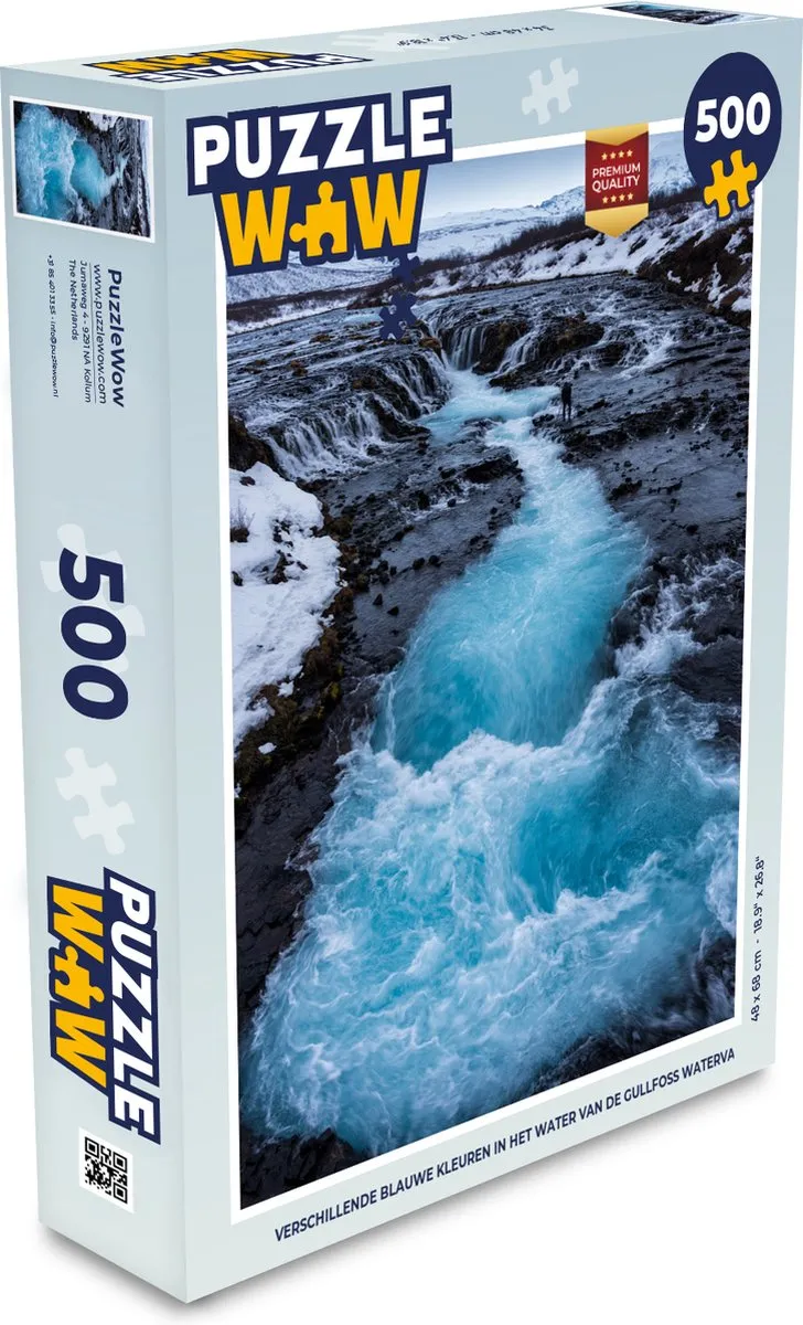 PuzzleWow Legpuzzel Gullfoss 500 Stuks